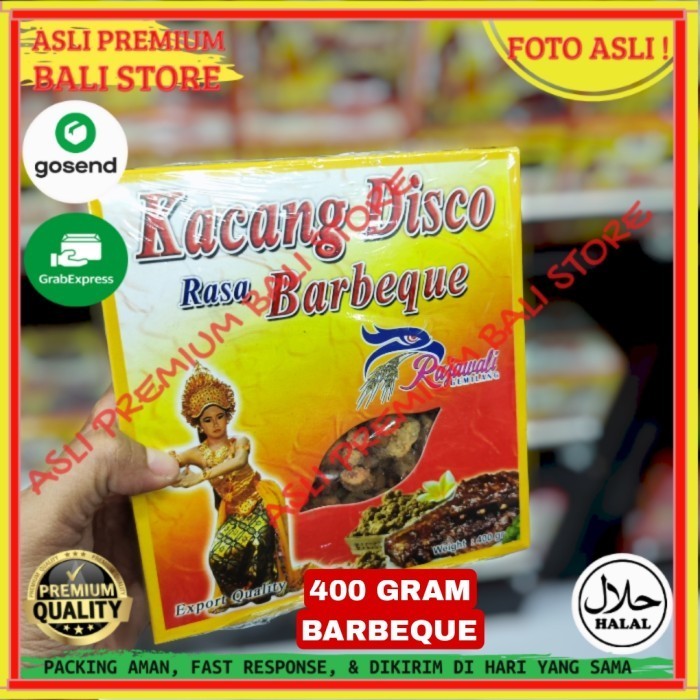 

OLEH OLEH MAKANAN CEMILAN CAMILAN SNACK KULINER KHAS ASLI ORI ORIGINAL BALI KACANG DISCO BARBEQUE 400 GRAM GR