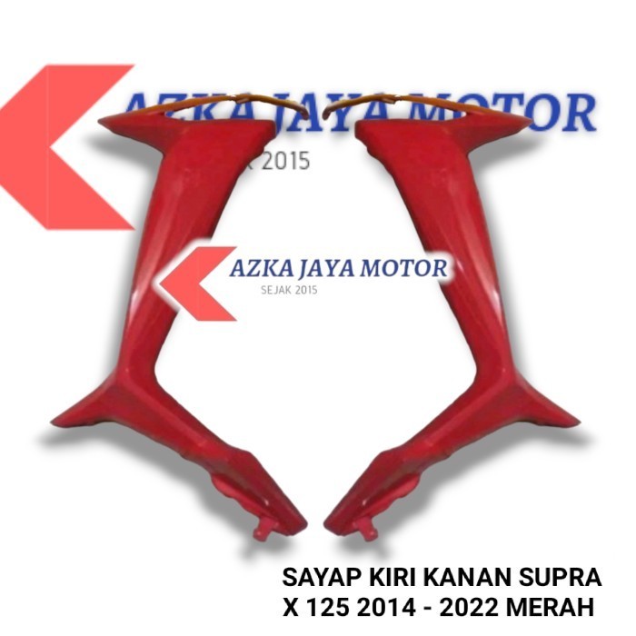 Sayap Supra X 125 fi merah 2014 - 2022 kiri kanan sepasang  - sayap luar
