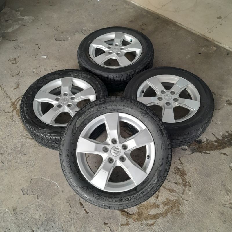 Velg Copotan Bekas Mobil Suzuki X Over Ring 16 + Ban murah Bisa di Mobil Ertiga Inova Grand Max Cerr