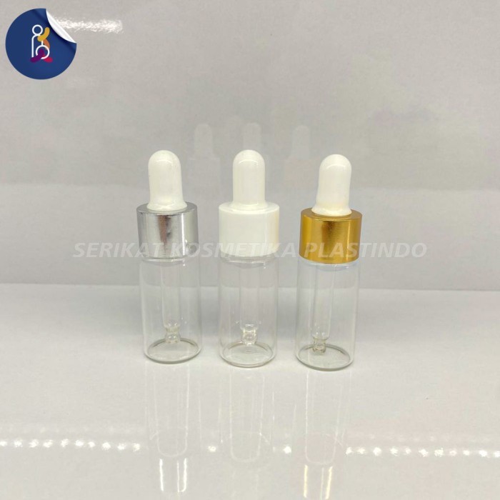 BOTOL PIPET KACA 1O ML RING BOTOL 10 ML BENING RING GOLD SILVER PUTIH SERUM
