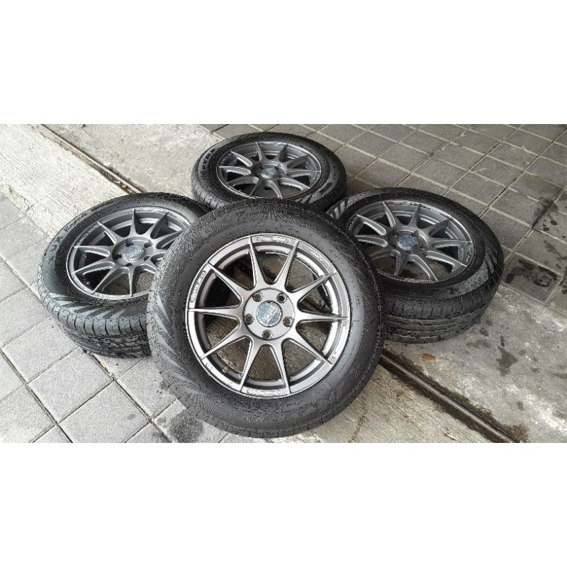 VELG DAN BAN BEKAS MOBIL RACING OZ RING 16 BAUT 5X114.3 + BAN COCOK DI IINOVA SCROS CAMRY CIVIC OUTL