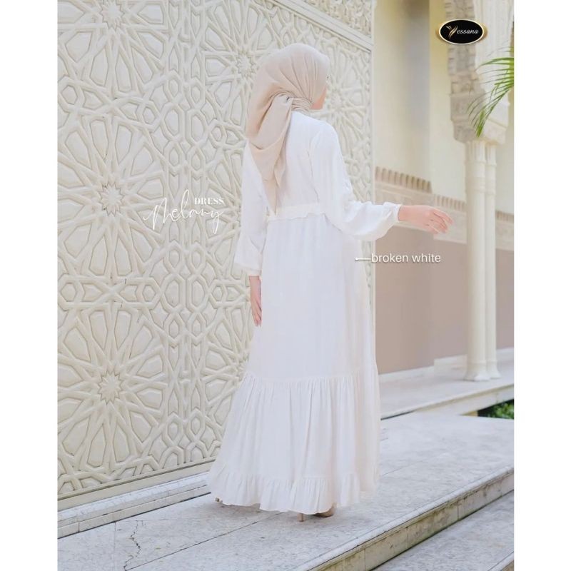 Gamis Putih Katun Series Anak 10-14 tahun, Remaja, Dewasa, Jumbo M, L, XXL, 3L, 5L Elisa, Amara, Mel