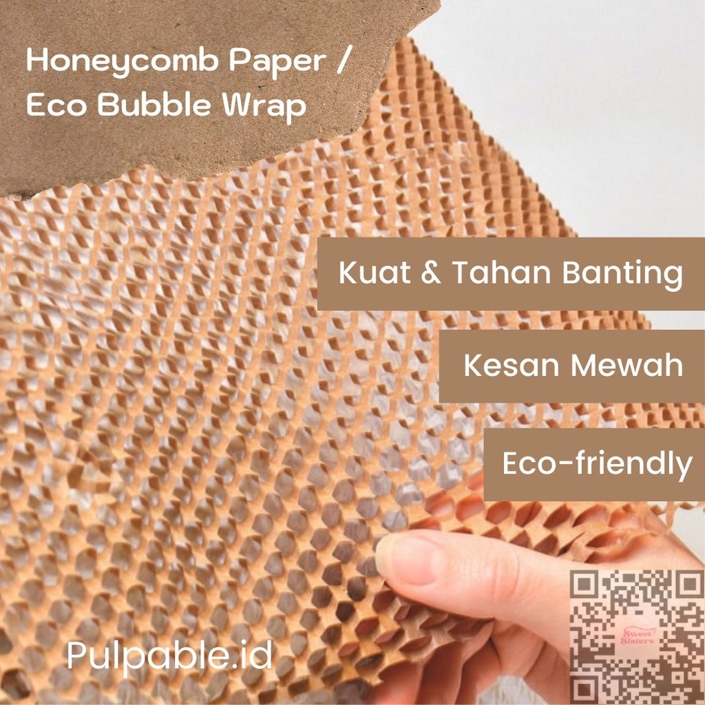 

[PESANAN 70K UP] Wajib Tambahan Packing Honeycomb Paper Wrap Eco Friendly Packaging