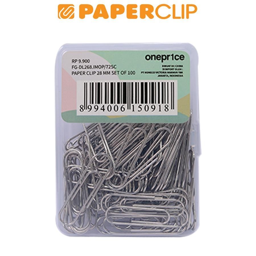 

CLIP PAPER ONE PRICE 28MM SET 100 DL268