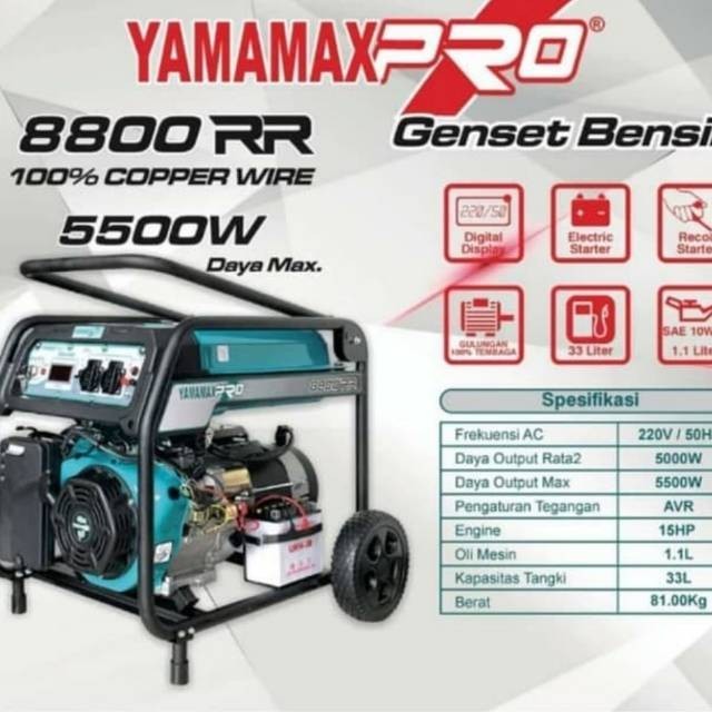 Genset 5000watt bensin open yamamax 8800RR baru