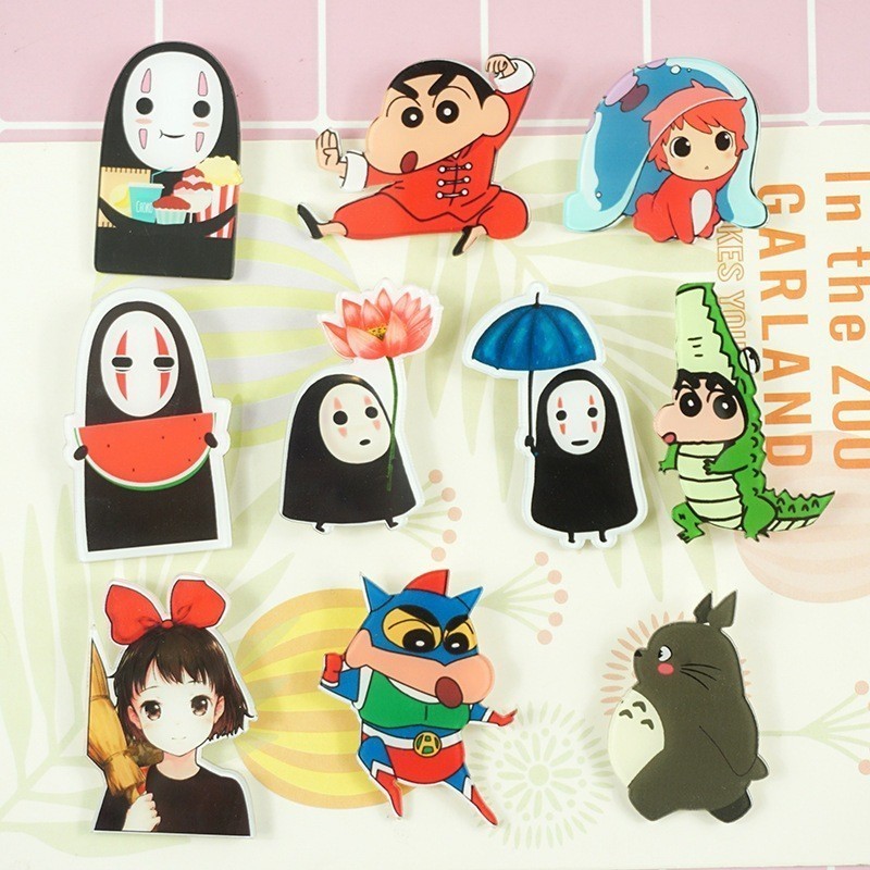 COD Pin bros enamel ANIME Ghibli Spirited Away Sinchan / Pin Baju Karakter KARTUN