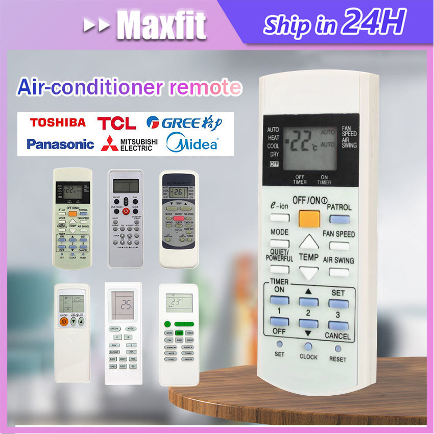 Remot Remote AC Elektrik Remote Control Pendingin Udara Untuk Mitsubishi KD06ES/Panasonic  AT75C3298/TOSHIBA WH-L03SE/Midea R51M-E/Gree YBOF2/TCL 3VDC