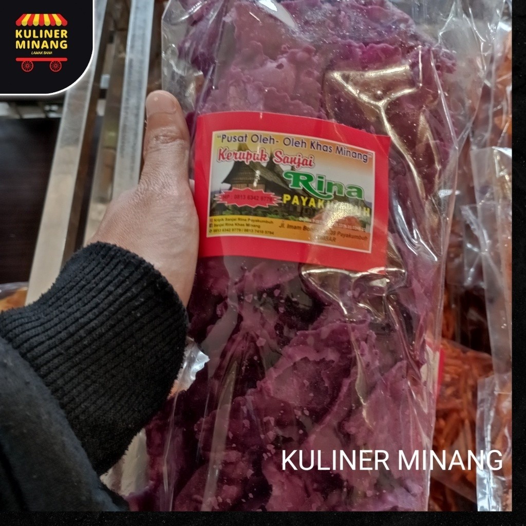 

Kerupuk Ubi Ungu Rina Cemilan Khas Kuliner Minang