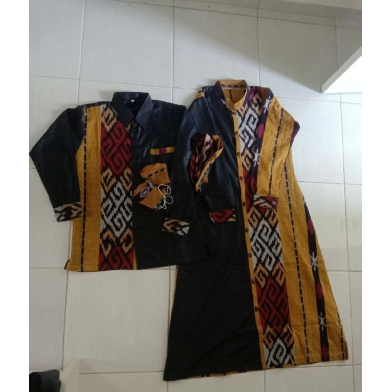 gamis tenun - gamis etnik - set couple tenun - couple etnik - baju tenun