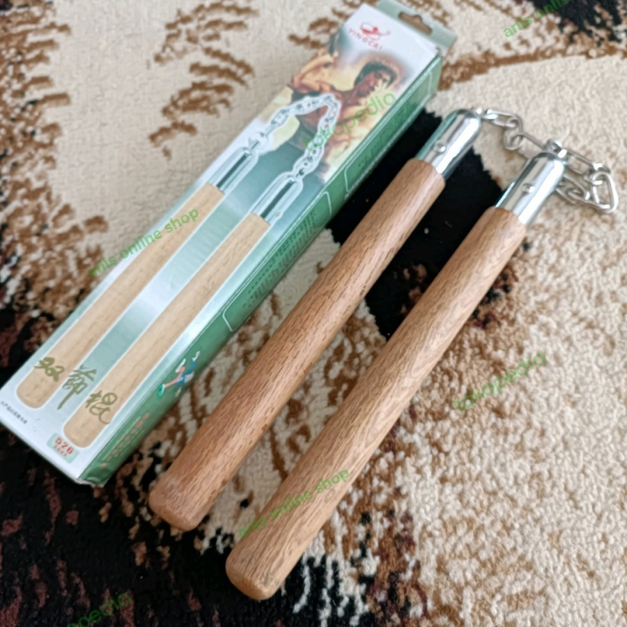 Jual Double Stick Kayu / Double Stick Kayu 30cm / dobel stik Ruyung kayu