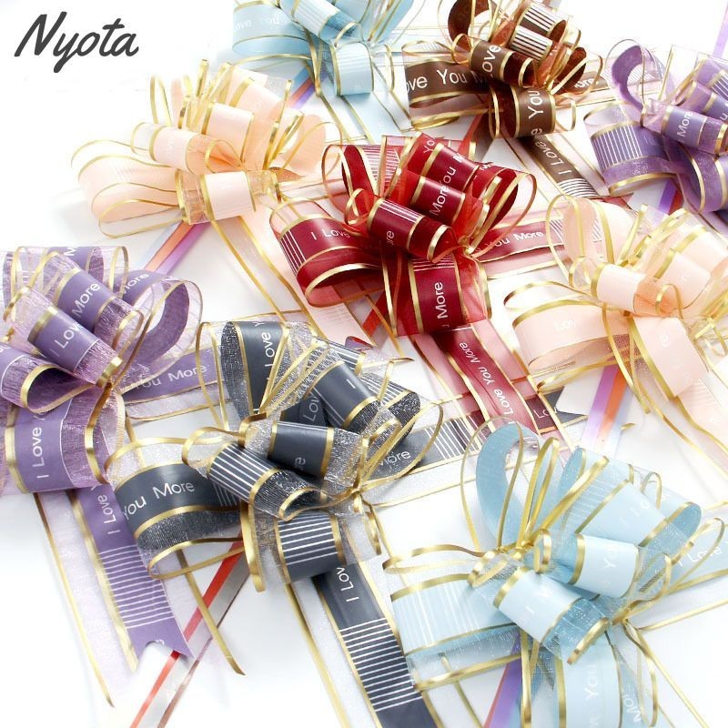 

Sutra Tarik Busur Pita Hadiah Ulang Tahun Pernikahan Festival Pesta Diy Hari Valentine Dekorasi Pernikahan nyota