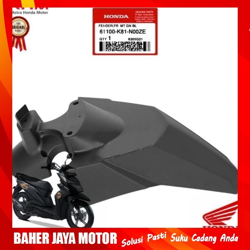 61100-K81-N00ZE Spakbor Depan Beat Eco Street 2016 2019 Hitam Dof