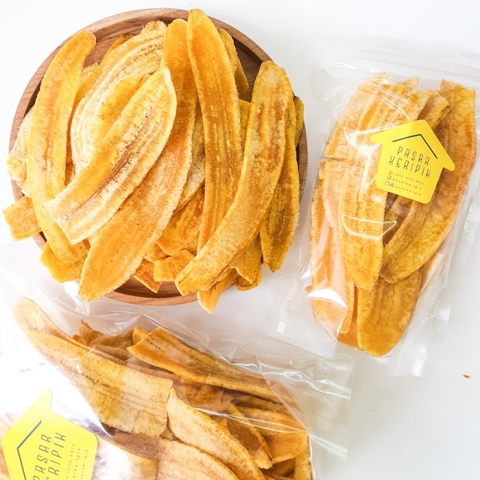 

PROMO/JAJAN PASAR/ Pasar Keripik Pisang Asin Panjang size Kecil