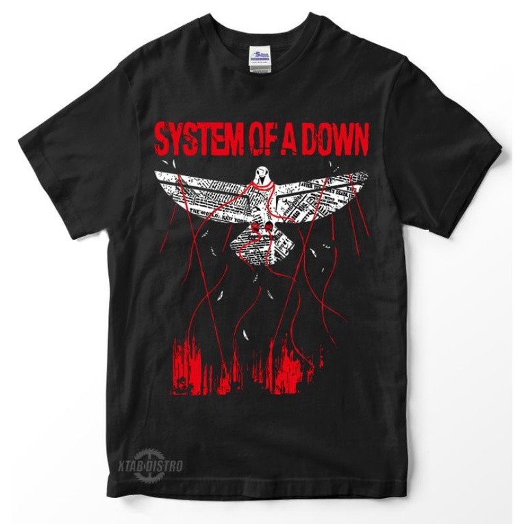 kaos SYSTEM OF A DOWN Dove overcome Premium tshirt System of down kaos band sistem of a down byob