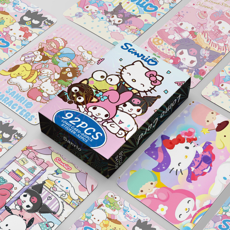 

92PC SANRIO LOMO CARD HOLOGRAM PHOTOCARD PC SANRIO FAMILY CINNAMOROL KUROMI MELODY HELLO KITTY