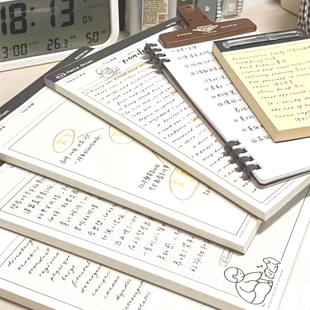 

Notebook Buku Tulis Simple B5 Flip Up Loose Leaf Book Buku Memo Horizontal Line Grid Notebook To Do List Memo Pad barang aesthetic