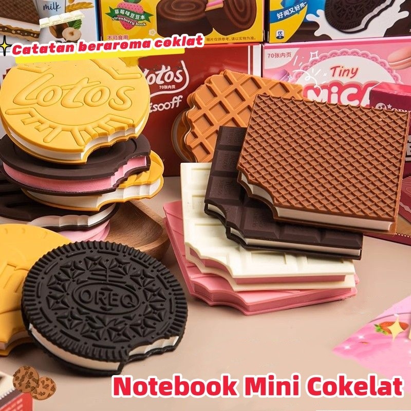 

Notebook Mini Motif Lucu Biskuit Cokelat Isi 80 Lembar Buku Catatan Notes Memo Pad Mini Cookie Biskuit Cokelat Unik Lucu Memiliki rasa coklat