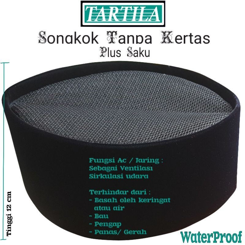 Peci Hitam Full AC Tinggi 12cm