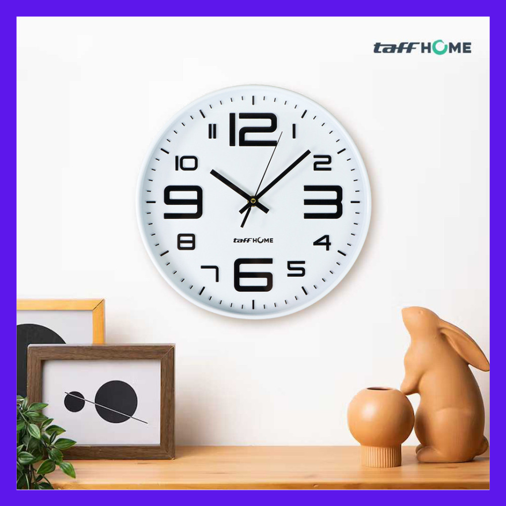 TokoMaspul-Jam Dinding Bulat Quartz Creative Design Modern 29 cm TaffHOME Jam Dinding/ Jam dinding a