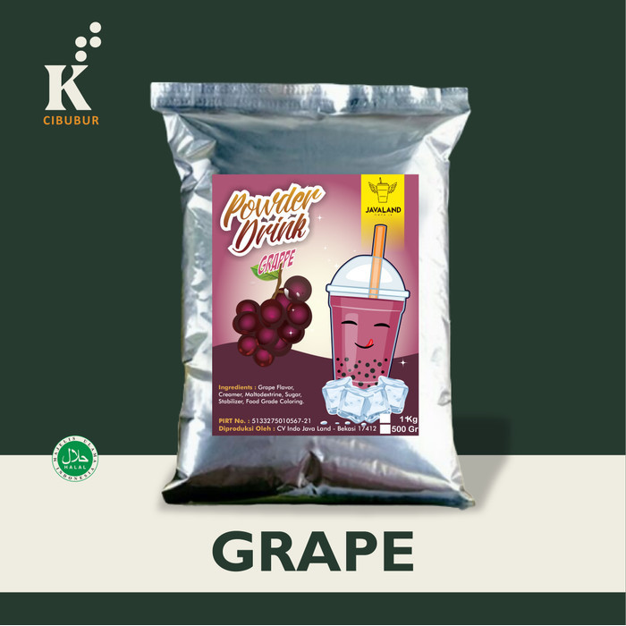 

[Ready] rasa buah Anggur Grape Bubuk Minuman Bubble Javaland 1kg