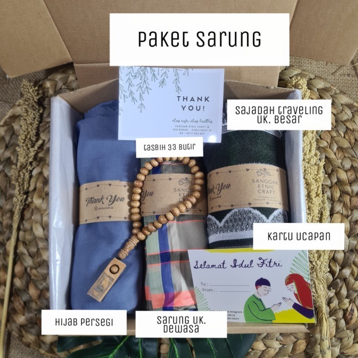 

(NEW) -hampers paket Lebaran Idul Fitri Ramadan hijab sajadah sarung tasbih - paket B