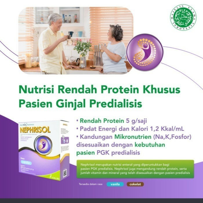 

NEPHRISOL 201 GR VANILA COKLAT SUSU GINJAL NEPHRISOL PRADIALISIS - REG CAPPUCINO