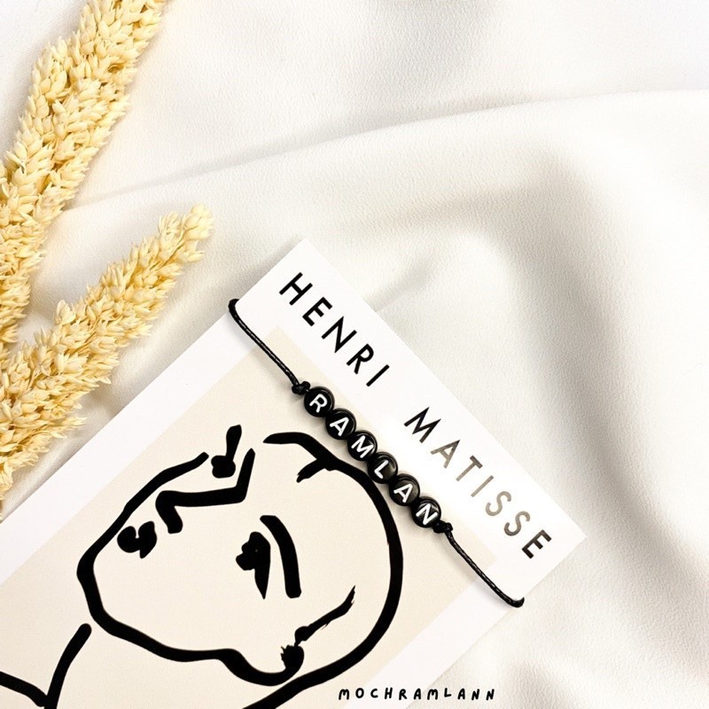 TERMURAH PACKING PAKE BOX  ||  Gelang nama bulat model serut/ Gelang custom / Gelang tali