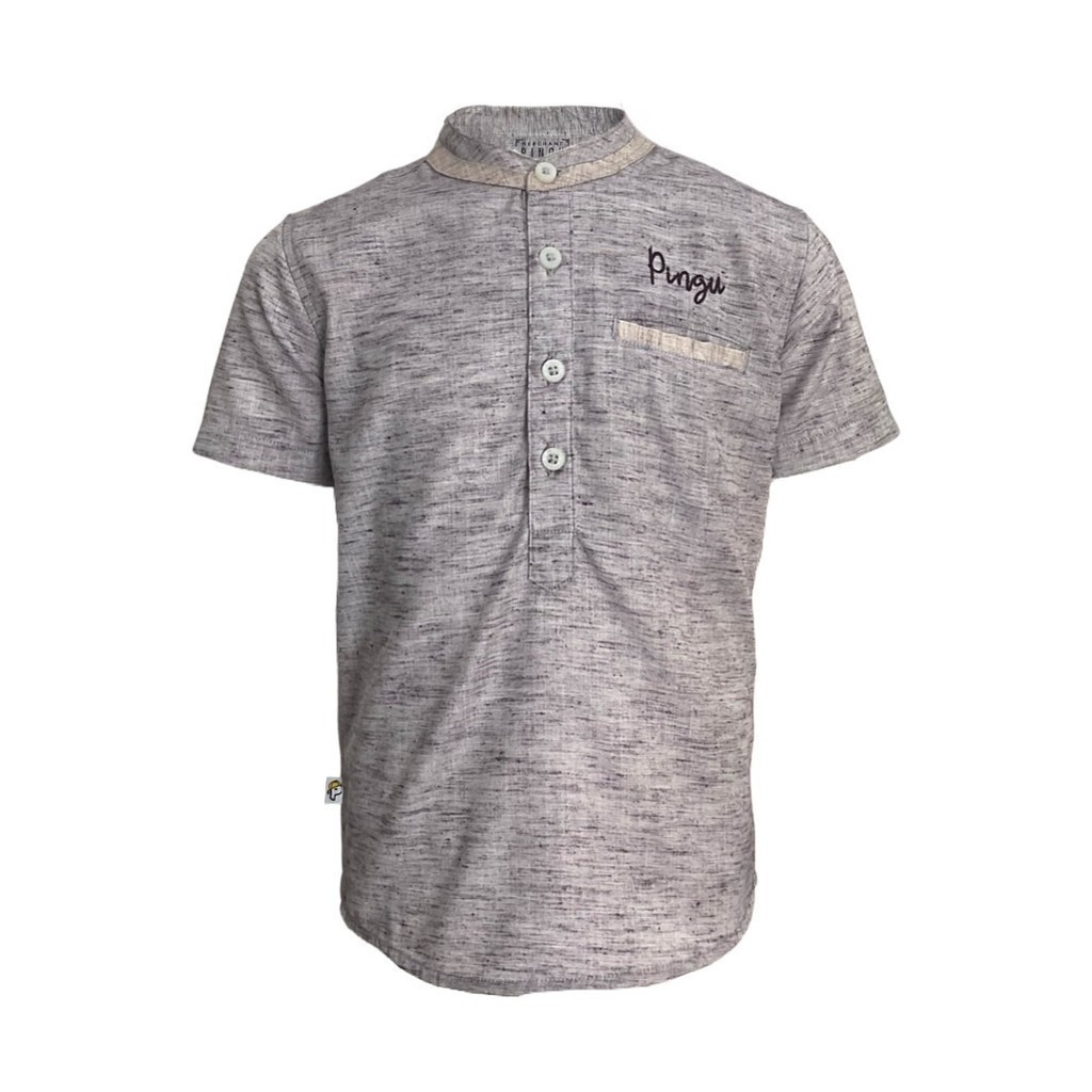 Pingu Kemeja Anak Laki Laki Granded Pendek Ungu Muda 94700227