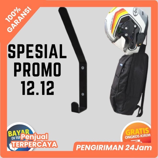 Gantungan Tas | Cantolan Tas Baju | Gantungan Helm Dinding | Gantungan Tas | Rak Helm Besi