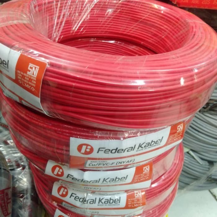 Federal Kabel Listrik Tunggal Serabut NYAF 4 mm 4mm 100m