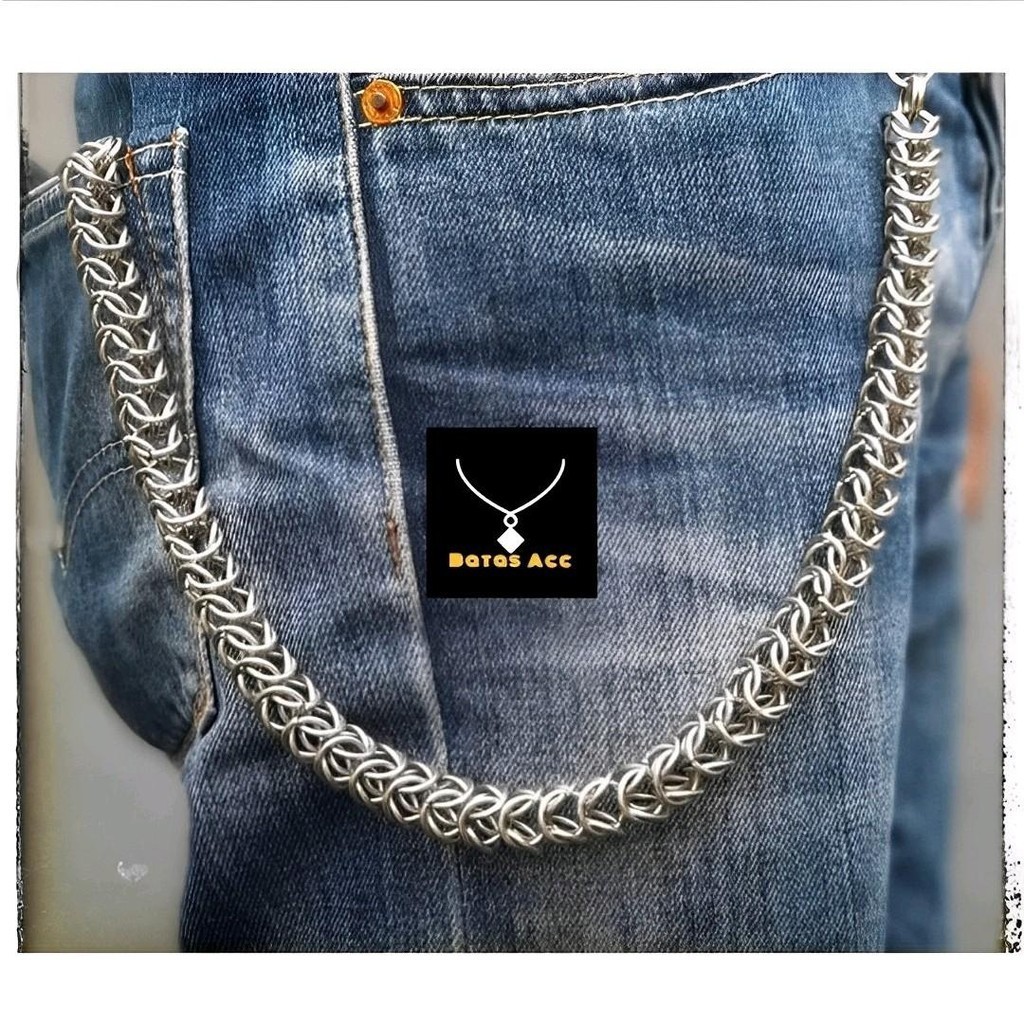 Aksesoris pria rantai dompet anti jambret  keren simpel