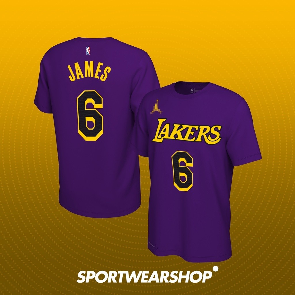 Tshirt Baju Kaos Basket NBA Premium LA LAKERS STATEMENT 2023 Ungu - lebron james - davis - westbrook