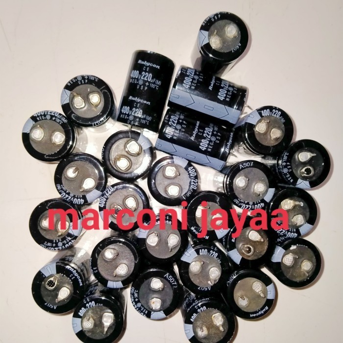 kapasitor Elco 220uf 400volt "rubycon -MU14
