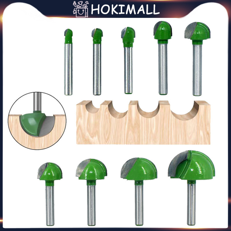 5PCS Mata Profil Kayu 6mm Nose Cove Bits Mata Profil Router Round Bottom