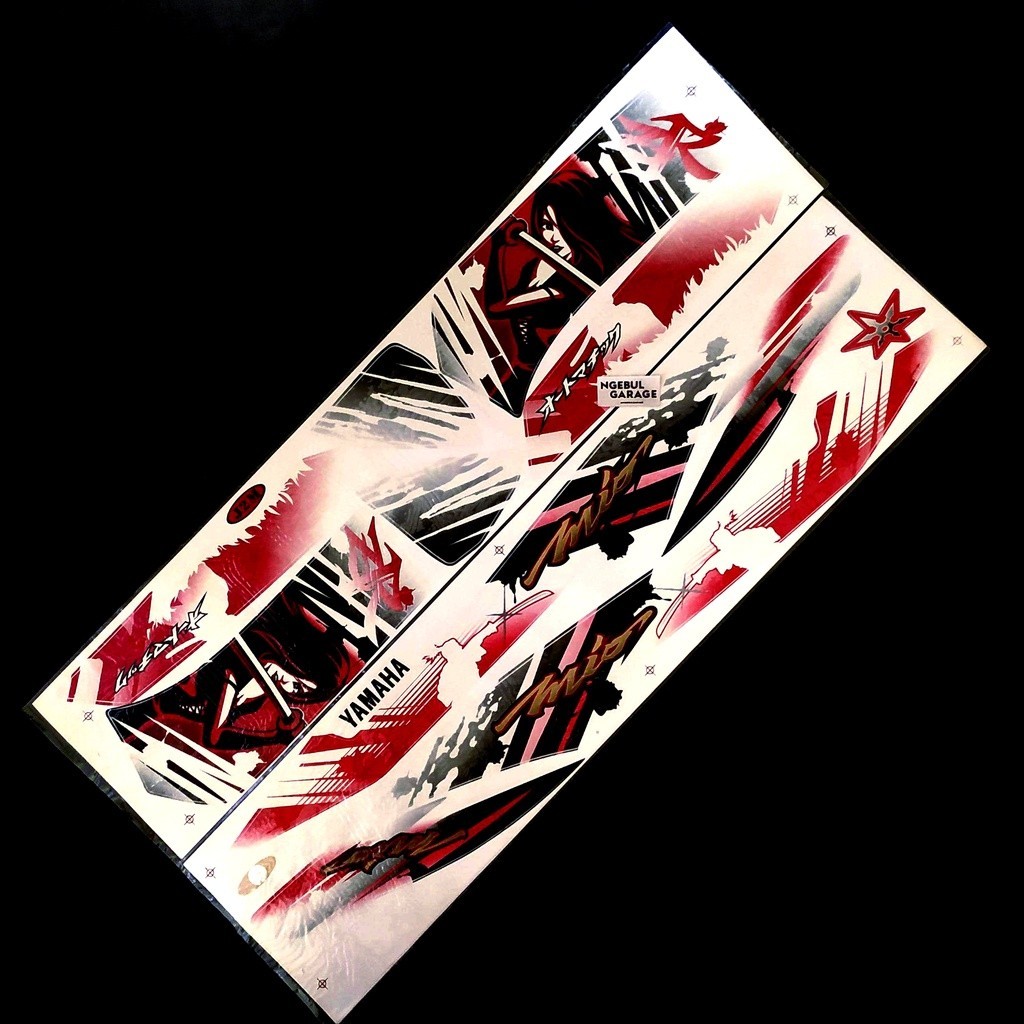 Stiker Mio Soul ZR Variasi THAILAND Striping YAMAHA PUTIH MERAH COKLAT