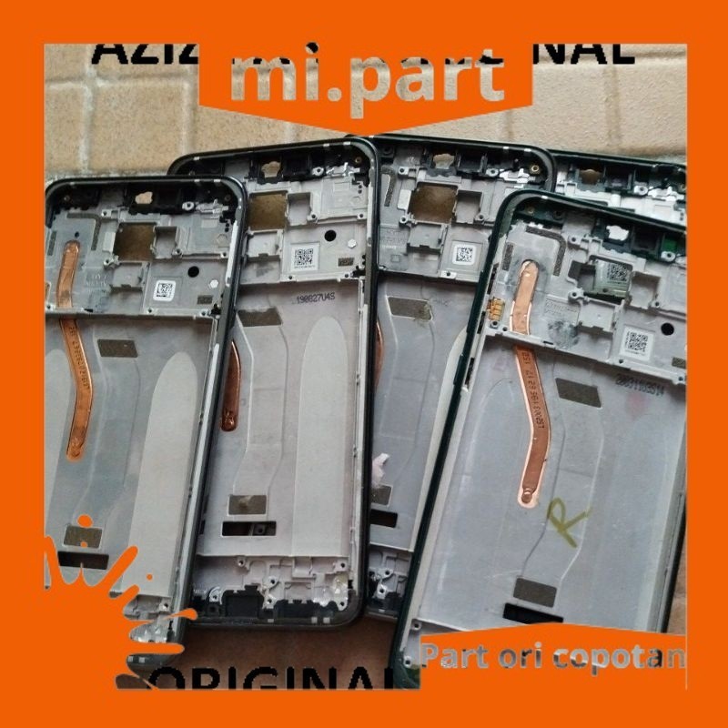 FRAME TATAKAN LCD RANGKA TENGAH RANGKA LCD + TOMBOL FLEXIBLE DALAM XIAOMI REDMI NOTE 8 PRO ORIGINAL 