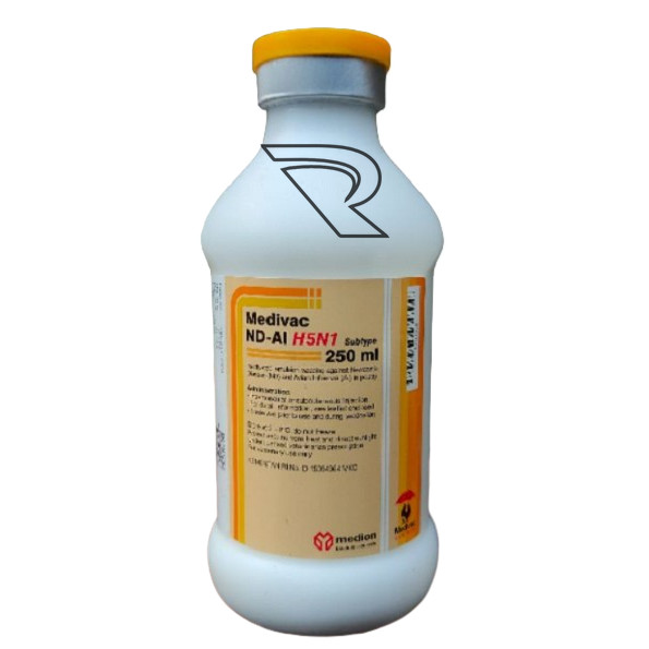 Vaksin Medivac ND AI H5N1 New Formula Netto 250 ml Dosis 500 Ekor Vaksin Ayam Mencegah Flu Burung Te