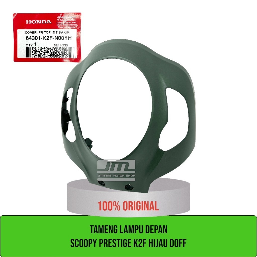 Tameng lampu depan scoopy K2F hijau doff 64301-K2F-N00YH