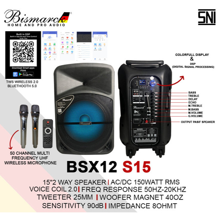 Grosir Bismarck bsx12 s15 portable