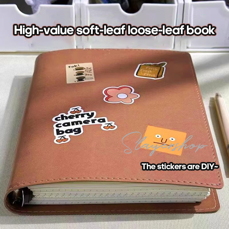 

HJK 240 Halaman Buku Catatan Kerja Cover Kulit Sintetis Premium Magnet Kertas A5 Notebooks Magnetic