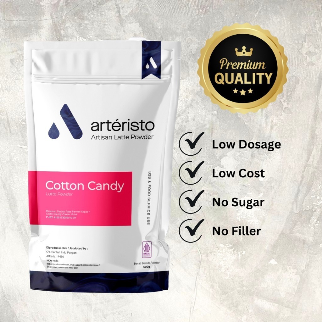 

Arteristo Cotton Candy Bubuk Minuman Rasa Gulali Premium Powder Drink 500Gr