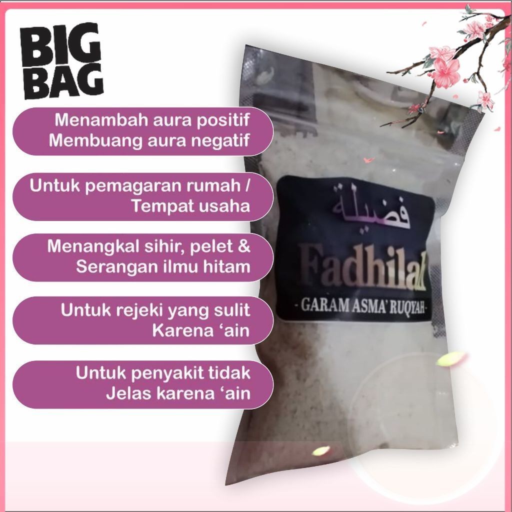 

Wasilah GARAM RUQYAH Fadhilah Original Penarik Rezeki Meruqyah Menetralisir Rumah Toko Dari Energi Negatif