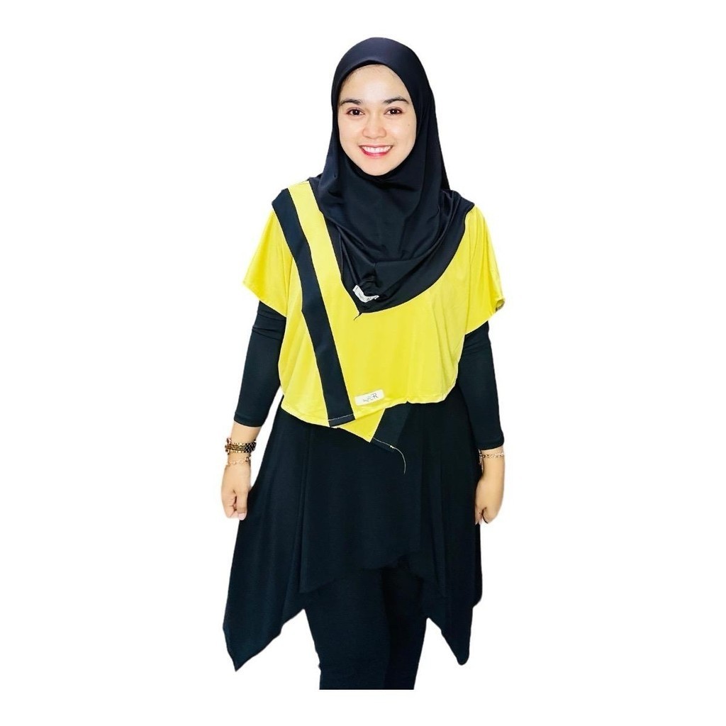 Rompi Crop Top List Hitam Wanita / Outfit Olahraga / Ukuran All Size