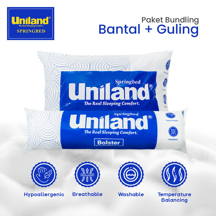 Bundling Uniland Bantal Dacron Silicon + Guling Dacron Silicon