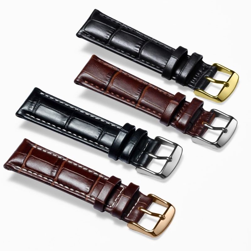 Weitu Gelang Jam Tangan Pria Tali Kulit Pin Gesper Jam Tangan Universal Cocok untuk Longines Tiansuo