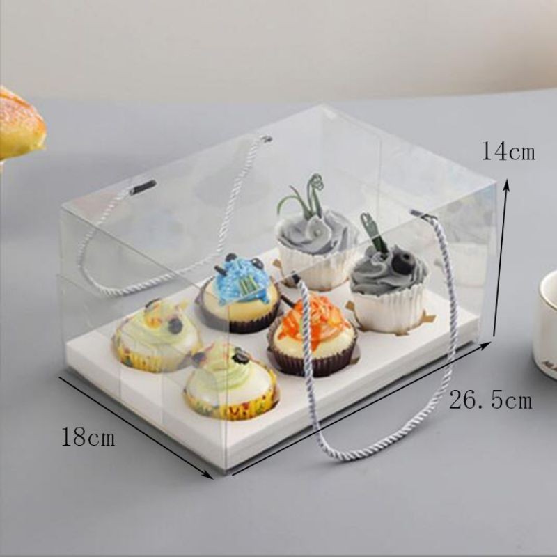 Box Mika Cupcake Tali / Box Mika Transparan / Mika Muffin