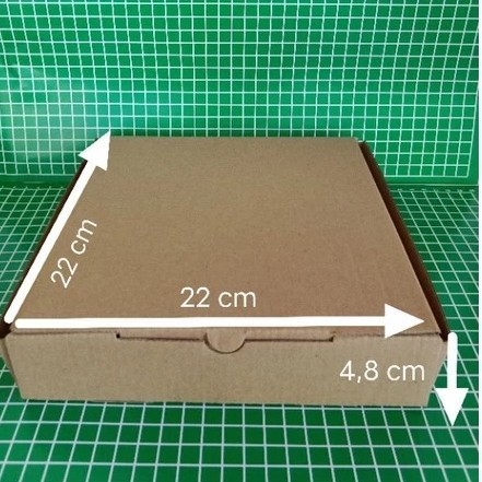 

Kardus Eflute 22x22x4,5 die cut, Souvenir, Cake, kotak kado