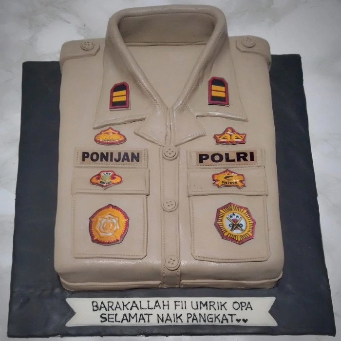 

BEST✨ -kue ulang tahun seragam TNI,Polisi,PNS/Birthday cake pejabat/FONDANT - Seragam TNI