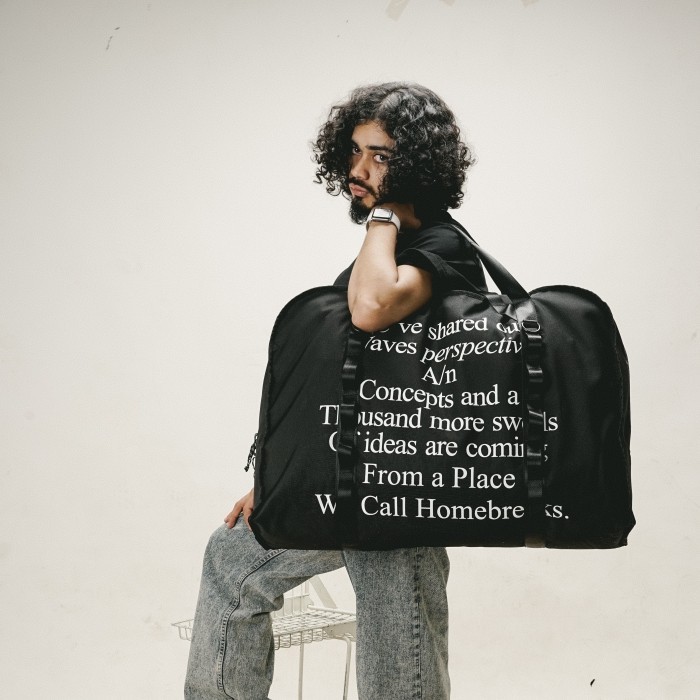 UNKL347 Travel Bag Warna Hitam Bahan Cordura BLOX