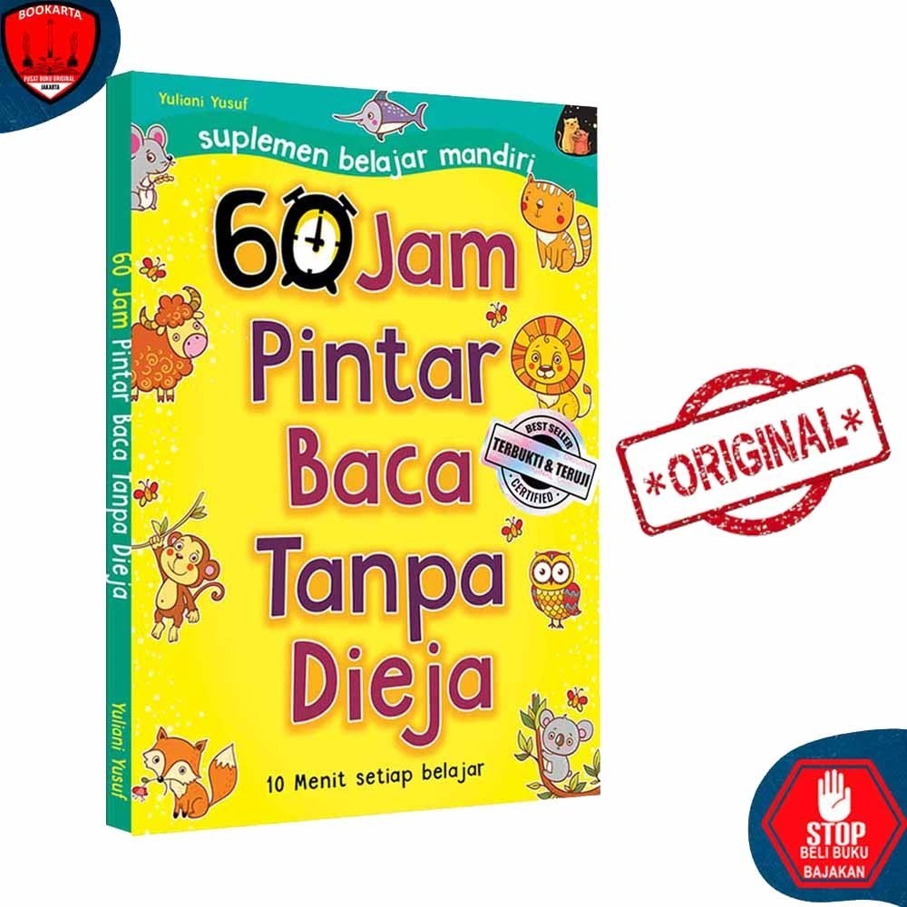 BUKU BELAJAR MEMBACA - BUKU  60 JAM PINTAR BACA TANPA DIEJA